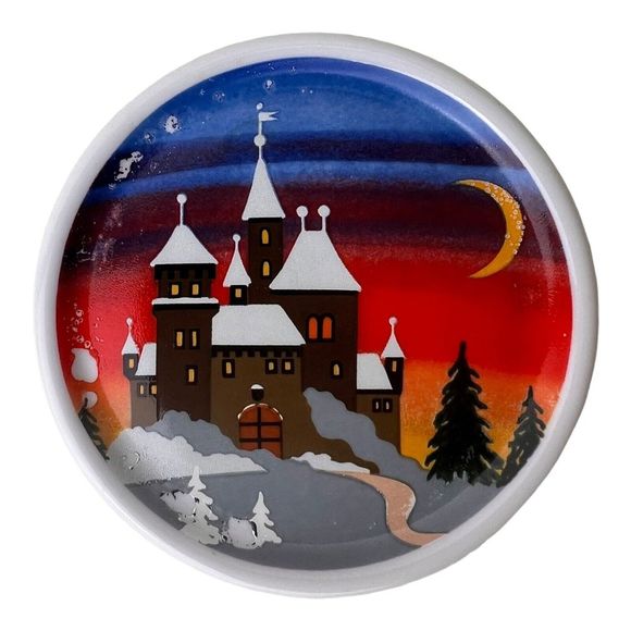 Minton Artware Inc German Folk Art Hand Painted Petit Serving Dish Decor Set 5 - Picture 6 of 7